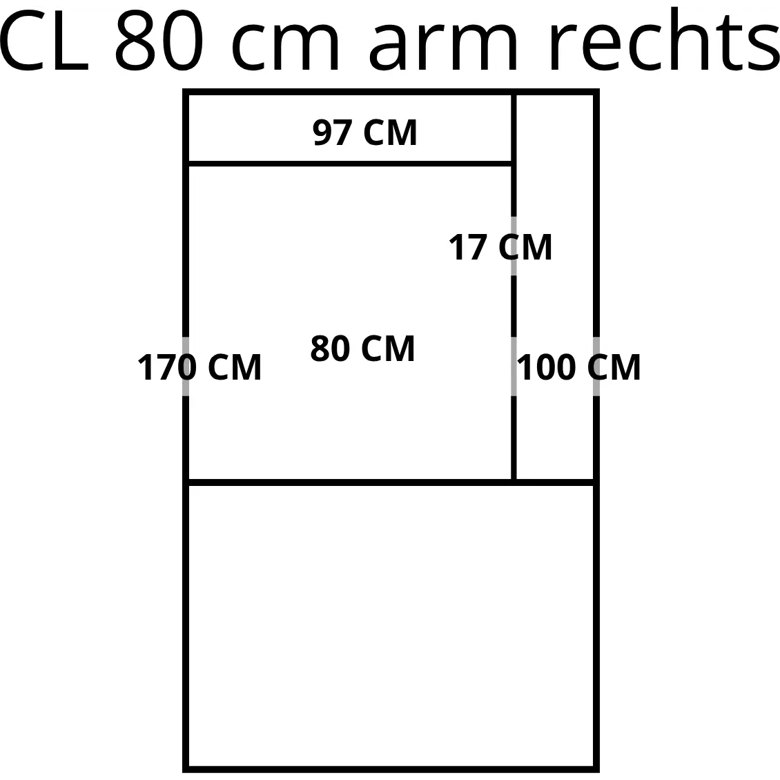 afbeelding van Leren elementenbank Match - cl 80 arm rechts - Toledo Sabbia (lichtcognac) - poten staal zwart